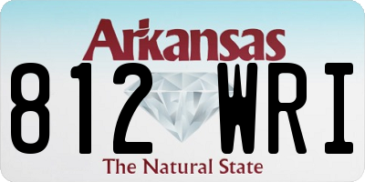 AR license plate 812WRI