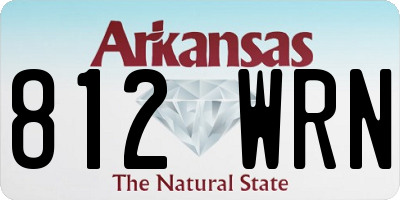 AR license plate 812WRN