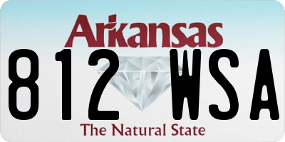 AR license plate 812WSA