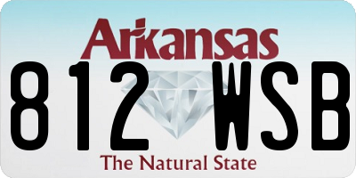 AR license plate 812WSB