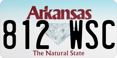 AR license plate 812WSC