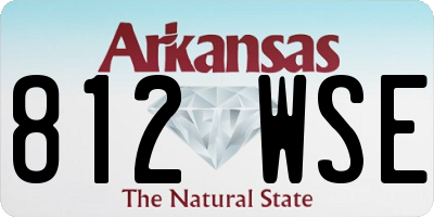 AR license plate 812WSE