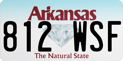 AR license plate 812WSF