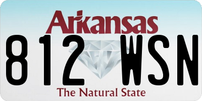 AR license plate 812WSN