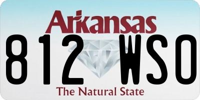AR license plate 812WSO