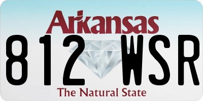 AR license plate 812WSR
