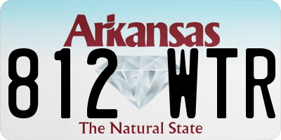 AR license plate 812WTR