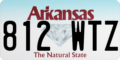 AR license plate 812WTZ