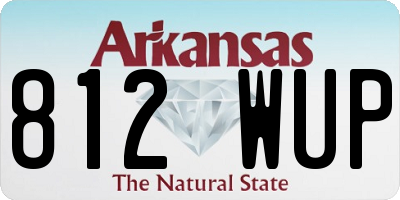AR license plate 812WUP