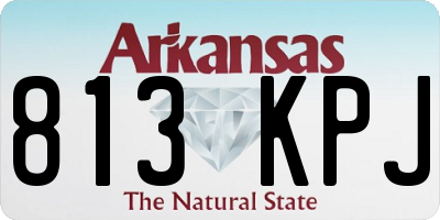 AR license plate 813KPJ