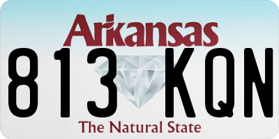 AR license plate 813KQN