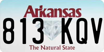 AR license plate 813KQV