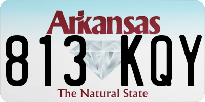 AR license plate 813KQY
