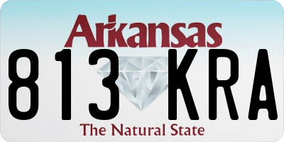 AR license plate 813KRA