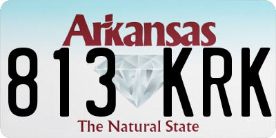 AR license plate 813KRK