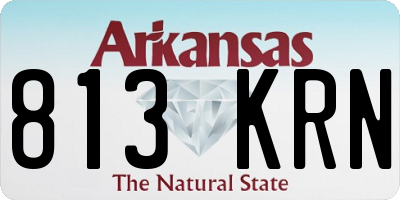 AR license plate 813KRN