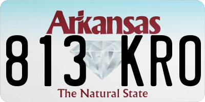 AR license plate 813KRO