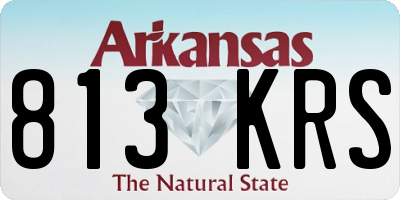 AR license plate 813KRS