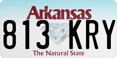 AR license plate 813KRY