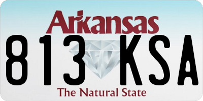 AR license plate 813KSA