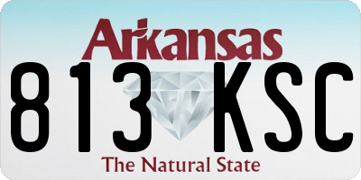 AR license plate 813KSC