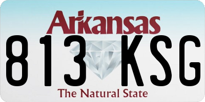 AR license plate 813KSG