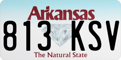 AR license plate 813KSV