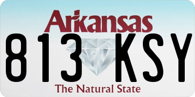 AR license plate 813KSY