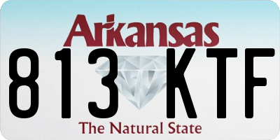 AR license plate 813KTF
