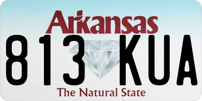 AR license plate 813KUA