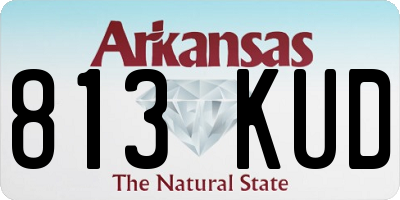 AR license plate 813KUD