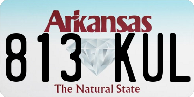 AR license plate 813KUL