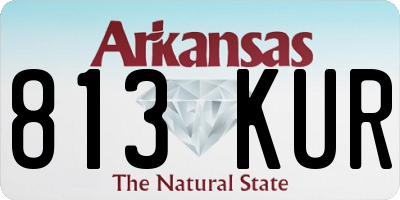 AR license plate 813KUR