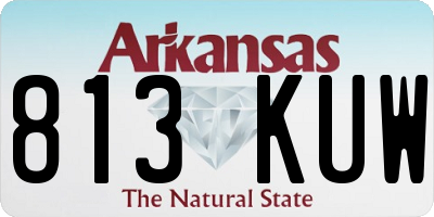 AR license plate 813KUW