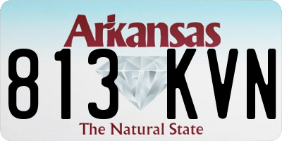 AR license plate 813KVN