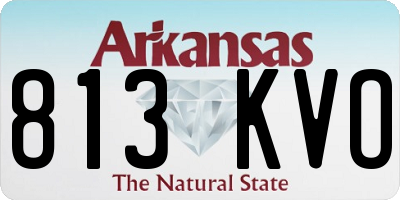 AR license plate 813KVO