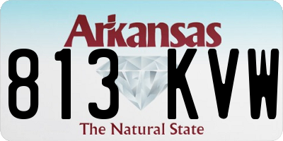 AR license plate 813KVW