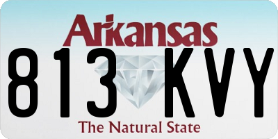 AR license plate 813KVY