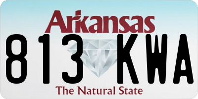 AR license plate 813KWA