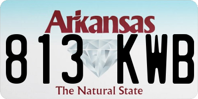 AR license plate 813KWB