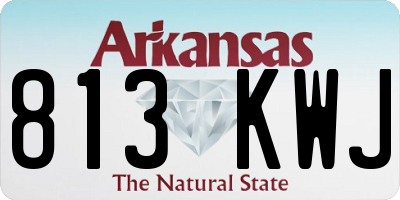 AR license plate 813KWJ