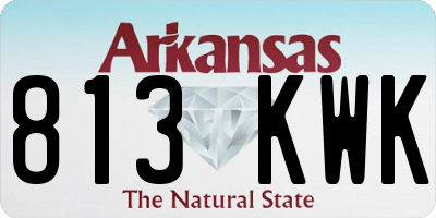 AR license plate 813KWK