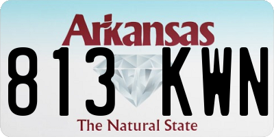 AR license plate 813KWN