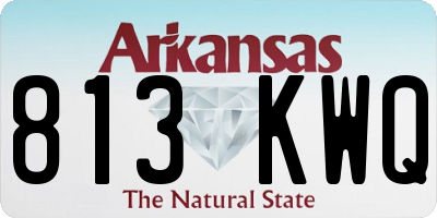 AR license plate 813KWQ