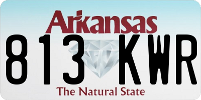 AR license plate 813KWR