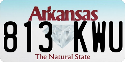 AR license plate 813KWU