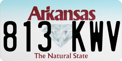 AR license plate 813KWV