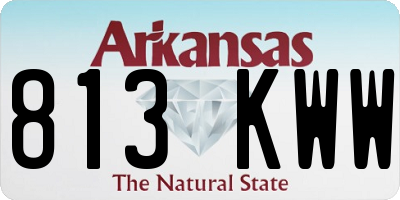 AR license plate 813KWW