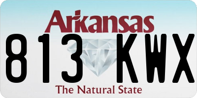 AR license plate 813KWX