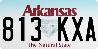 AR license plate 813KXA